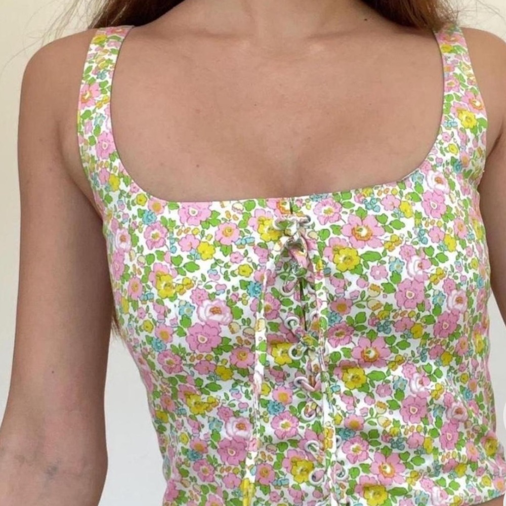 WITH JEAN BUSTIER TOP FLORAL - Picture 1 of 6
